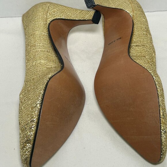 Pierre Dumas Gold Pumps size 7 1/2 - Picture 6 of 6